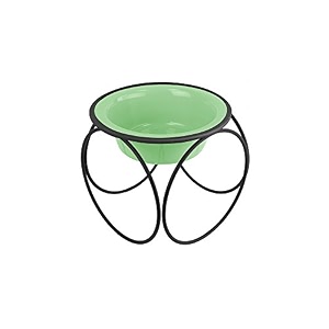 platinum pets platinum pets 1-cup olympic single diner stand with wide rimmed bowl winter mint