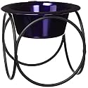 Platinum Pets Single Olympic Diner Feeder with Stainless Steel Dog Bowl, 3.5 Cup/28 oz, Electric Purple