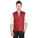 Platinum Studio Men39s Waistcoat NJ-797-MRN- Maroon_44