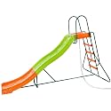 PLATPORTS Extra Large 10 Ft Water Slide for Kids, Indoor & Outdoor – Freestanding Wave Slide Converts to Water Slide via Hose Connector, Hose Clamps Included, Backyard Lawn Summer Fun, Ages 3 to 10