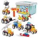 Play Brainy Magnetic Toy Cars Set, 90 Piece Educational Toy