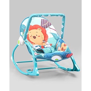 play nation premium newborn to toddler portable baby rocker cum bouncer with mosquito net adjustable backrest recline rocker  3 point safety harness baby rocker for 0 to 2 yearsgrey