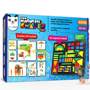 play panda fun magnetic shapes senior type 2 with 58 magnetic shapes  200 puzzles