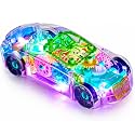 Playbees Light-Up Transparent Car - Autism Sensory Toy for Kids Ages 3-8
