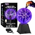 Purple Plasma Ball, 7 Inch Tesla Coil Lightning Lamp for STEM &amp; Parties