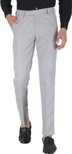 PLAYERZ Slim Fit Men Grey Trousers