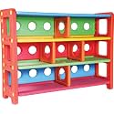 PLAYGRO Kids Adjustable Shelf Book/Toys/Stationery Display Shelf Storage Organizer for Toddlers | 3 Tier Shelf for Kids | for Play School/Kindergarden/Home Display Storage Shelves
