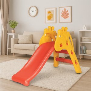 playgro kids giraffe slide sturdy  colorful indooroutdoor playground slide yellow red