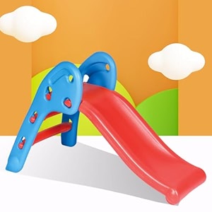 playgro super senior slide for kids foldable indoor amp outdoor garden style for toddlers boys and girls 2 years easy assembly safe amp fun play- red amp blue