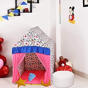 playhouse kids wikiup kids tent house in pink color mini small size for boys amp girls mini tent frame quilt bean bag cushions amp apron