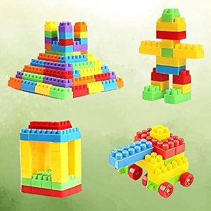 playmagic made in india 260 pcs plastic builder play n learn building blocks with wheel for kids educational amp learning toy for kids building blocks for 3 years  best birthday gift