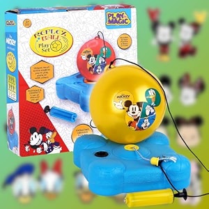 playmagic mickey mouse reflex soccer training kit game for kids  outdoor activities garden games football practice swingball suitable for boys and girls aged 6
