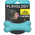 Playology Dual Layer Bone Dog Chew Toy - Jumbo, Peanut Butter Scent