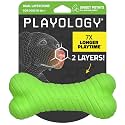 Playology Dual Layer Bone Dog Chew Toy - Jumbo, Sweet Potato Scent