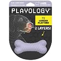 Playology Dual Layer Bone Dog Chew Toy - Small, Lamb Scent