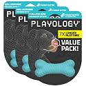 Playology Dual Layer Bone Dog Chew Toy - Small, Peanut Butter Scent, 3-Pk