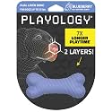 Playology Dual Layer Bone Dog Chew Toy - Small, Blueberry Scent