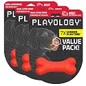 Playology Dual Layer Bone Dog Chew Toy - Small, Beef Scent, 3-Pk