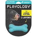 Playology Dual Layer Bone Dog Chew Toy - Small, Peanut Butter Scent