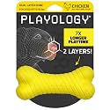 Playology Dual Layer Bone Dog Chew Toy - Medium, Chicken Scent