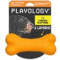 Playology Dual Layer Bone Dog Chew Toy - Jumbo, Cheddar Cheese Scent