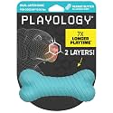 Playology Dual Layer Bone Dog Chew Toy - Medium, Peanut Butter Scent