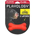 Playology Dual Layer Bone Dog Chew Toy - Small, Beef Scent