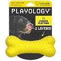 Playology Dual Layer Bone Dog Chew Toy - Jumbo, Chicken Scent