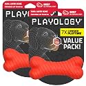 Playology Dual Layer Bone Dog Chew Toy – Medium, Beef Scent, 2-Ct