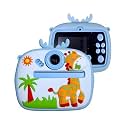 1 Year Warranty Kids Instant Print Digital Camera 12MP Photo Video Recorder with Built in Printer Filters Rechargeable Battery Paper Rolls Fun Toy for Children Gift Camera Set-Blue