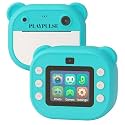Playpulse® 1 Year Warranty Kids Instant Print Digital Camera 12MP Photo Video Recorder with Built in Printer Filters Rechargeable Battery Paper Rolls Fun Toy for Children Gift Camera Set-Green