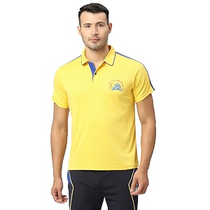 playR Mens Solid Regular Fit CSK Classic