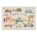 Playroom Car Wall Decor, Toddler Playroom Decor Hanging Linen Banner,Play Room Wall Decor for Nursery Nursery, 20x30 Inch