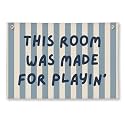 Playroom Decor, Toddler Boy Room Decorations Banner, Blue Striped Wall Flag for Kids Nursery Room Playroom Decor, 20x30 Inch