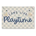 Playroom Wall Decor, Kids Toddler Boy Playroom Silly Goose Decor Hanging Linen Banner,Play Room Wall Decor for Kids Boys Nursery, 20x30 Inch