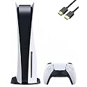 Plays-tation 5 Disc Version PS 5 Console - 4K-TV Gaming, 16GB GDDR6 RAM, 8K Output, WiFi 6. Ultra-High Speed 825GB SSD with M.K.D. HDMI (Renewed)