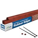 Playsafer 4' Flexible Interlocking Rubber Edging Border System for Playgrounds, Swing Sets, and Play Areas - 4 in. High X 48 in. Long X 3in. Wide - Round Top (9, Terra Cotta)