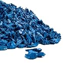 Playsafer Rubber Mulch Nuggets Protective Flooring for Playgrounds, Swing-Sets, Play Areas, and Landscaping (2,000 LBS - 77 CU. FT, Blue)
