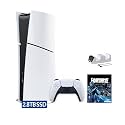 PlayStation 5 Slim Upgraded 2.8TB Digital Edition Fortnite Cobalt Star Bundle and Mytrix Controller Charger - White, Slim PS5 2.8TB PCIe SSD Gaming Console