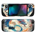 PlayVital Full Set Protective Skin Decal for Steam Deck LCD, Custom Stickers Vinyl Cover for Steam Deck OLED - Deagon's Elysium