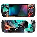 PlayVital Full Set Protective Skin Decal for Steam Deck LCD, Custom Stickers Vinyl Cover for Steam Deck OLED - Bats Zombie