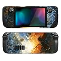 PlayVital Full Set Protective Skin Decal for Steam Deck LCD, Custom Stickers Vinyl Cover for Steam Deck OLED - Clash
