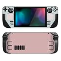 PlayVital Full Set Protective Skin Decal for Steam Deck LCD, Custom Stickers Vinyl Cover for Steam Deck OLED - Pale Series - Mist Grey &amp; Pink #1