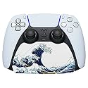 PlayVital The Great Wave Controller Display Stand for ps5, Gamepad Accessories Desk Holder for ps5 Controller with Rubber Pads