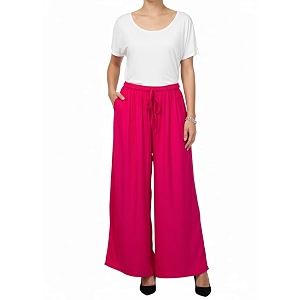 plazzo for women - regular fit flared wide leg plain pants