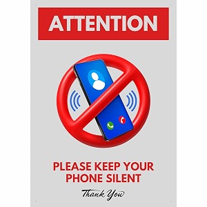 Please Keep Your Phone Silent Sign Sticker