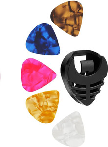 pleasure 5 guitar picks with pick holder  multicolor  for acoustic  electric guitar guitar pick