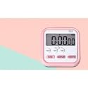 Multi-Function Electronic Alarm Clock Timer with Flashing Light, Dual-Purpose Stopwatch Time Management Reminds, Learning Cooking Countdown (Pink)