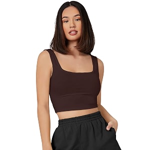 Womens Girls Solid Polyester Rib-Knit Square