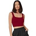 Women39s amp Girls39 Solid Polyester Rib-Knit Square